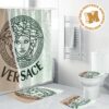 Versace Golden Signature With Paisley Pattern In Black Base Background Bathroom Accessories Set Versace Golden Signature With Paisley Pattern In Black Base Background Bathroom Accessories Set
