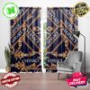 Versace Signature Luxury Baroque Pattern In White Theme Window Curtain