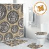 Versace Silver Logo In Slate Blue Background Background Bathroom Accessories Set Versace Silver Logo In Slate Blue Background Background Bathroom Accessories Set