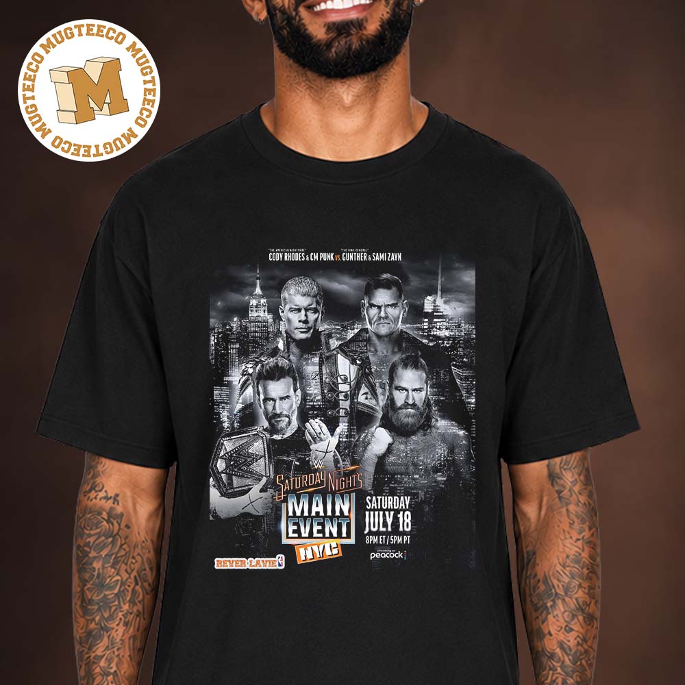 WWE Saturday Night's Main Event 2026 Cody Rhodes And Cm Punk Vs Gunther And Sami Zayn Match Card WWE Saturday Night's Main Event 2026 Cody Rhodes And Cm Punk Vs Gunther And Sami Zayn Match Card