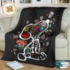 Woodstock Snoopy Reading Book Fleece Blanket Bedding Decor Woodstock Snoopy Reading Book Fleece Blanket Bedding Decor