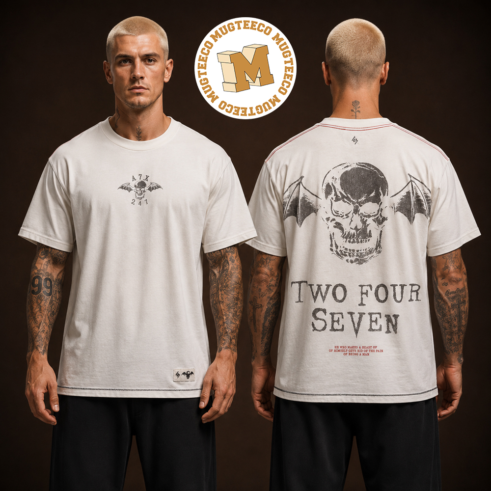 247 x Avenged Sevenfold Death Bat Two Sided Unisex T Shirt 247 x Avenged Sevenfold Death Bat Two Sided Unisex T Shirt
