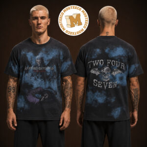 247 x Avenged Sevenfold Nightmare Two Sided Washed Black Unisex T Shirt