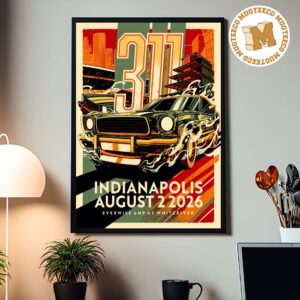 311 Band Indianapolis So Glad You Made It Tour 2026 Event Poster Everwise Amphitheater At White River State Park On  August 2 2026 Home Decor Poster Canvas
