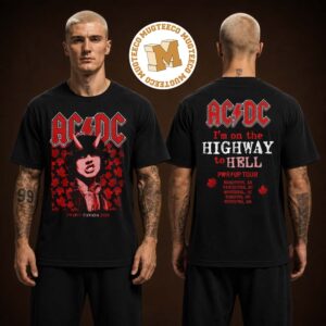 ACDC Highway to Hell Canada PWR UP Tour 2026 Two Sided Unisex T Shirt