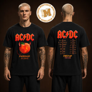 ACDC Pwr Up Tour 2026 Evet Tee In Atlanta GA On August 26 And 27 2026 Two Sided Unisex T Shirt