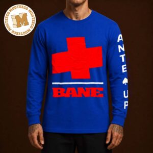 Bane Band Ante Up Red Graphic Royal Blue Long Sleeve Shirt