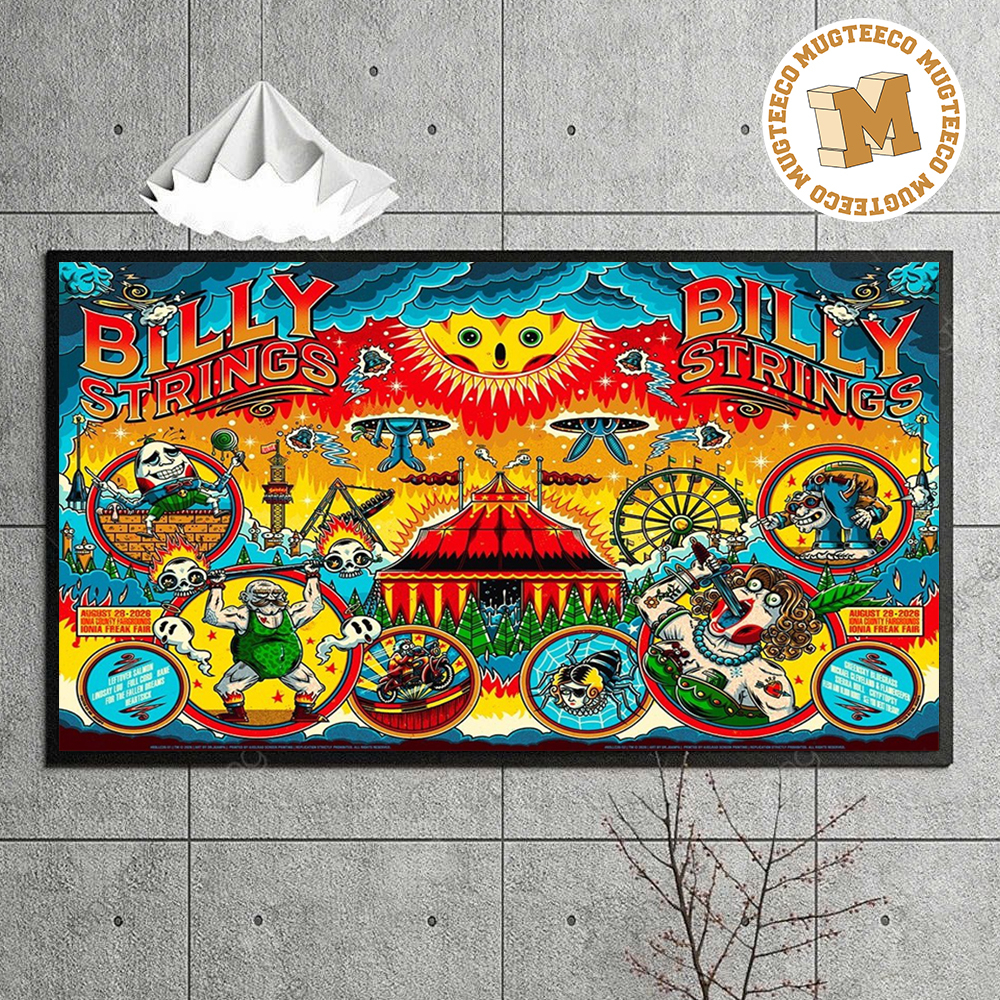 Billy Strings Ionia MI 2026 Event Poster At Ionia County Fairgrounds On August 28 And 29 2026 Home Decor Poster Canvas Billy Strings Ionia MI 2026 Event Poster At Ionia County Fairgrounds On August 28 And 29 2026 Home Decor Poster Canvas