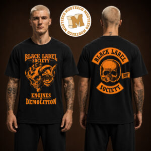 Black Label Society Engines Of Demolition 2026 SDMF EoD Skully Tee Two Sided Unisex Black T Shirt