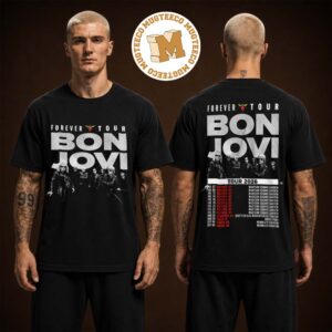 Bon Jovi Forever Tour 2026 Vintage Rock Band Graphic Two Sided Unisex T Shirt
