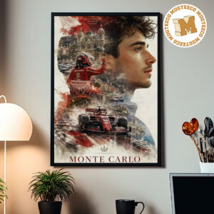 Charles Leclerc Monaco Monte Carlo 2026 Formula 1 Grand Prix Racing Poster Ferrari F1 Home Decor Poster Canvas