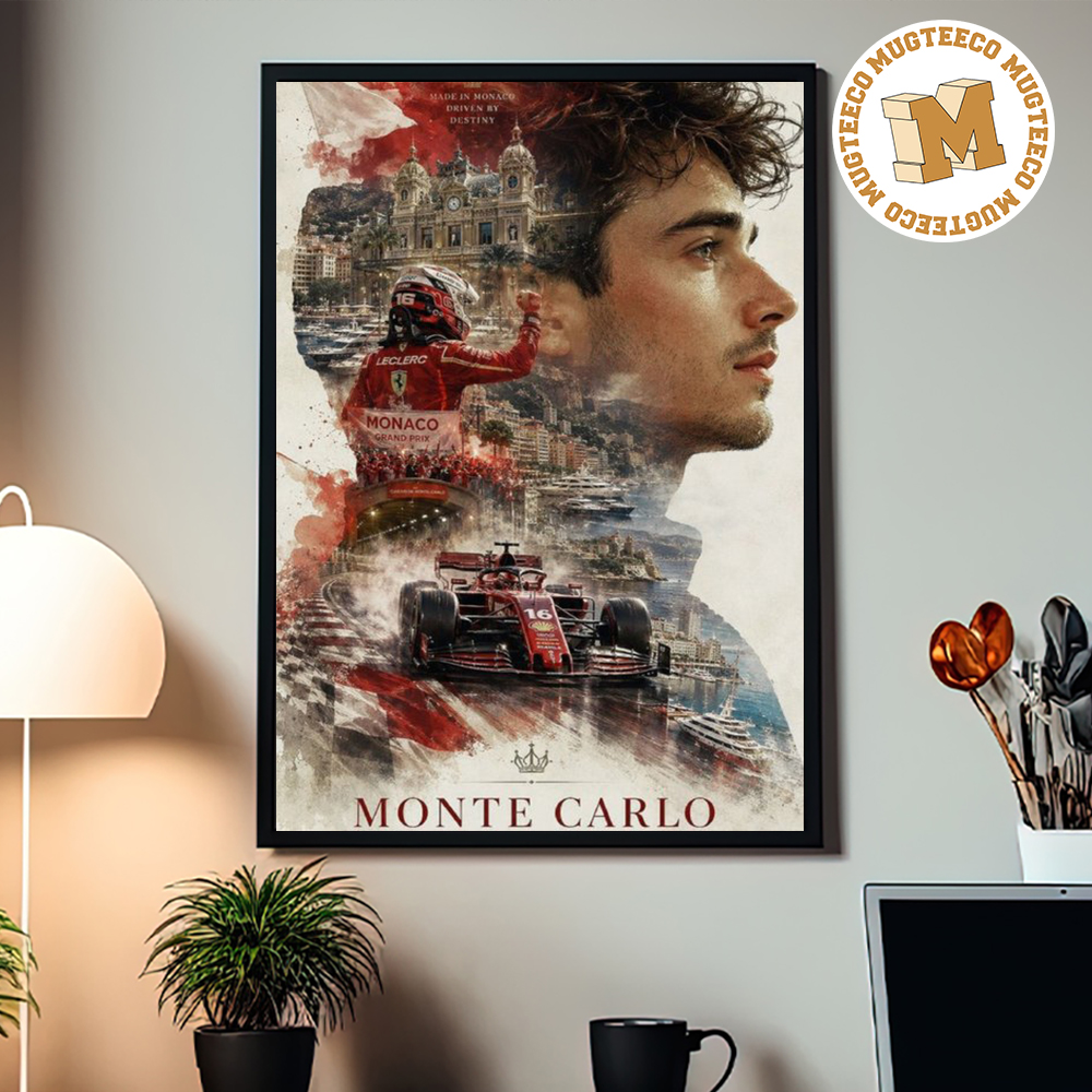 Charles Leclerc Monaco Monte Carlo 2026 Formula 1 Grand Prix Racing Poster Ferrari F1 Home Decor Poster Canvas Charles Leclerc Monaco Monte Carlo 2026 Formula 1 Grand Prix Racing Poster Ferrari F1 Home Decor Poster Canvas