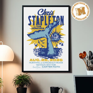 Chris Stapleton Wantagh NY 2026 Event Poster At Jones Beach Theater On August 26 2026 Home Decor Poster Canvas