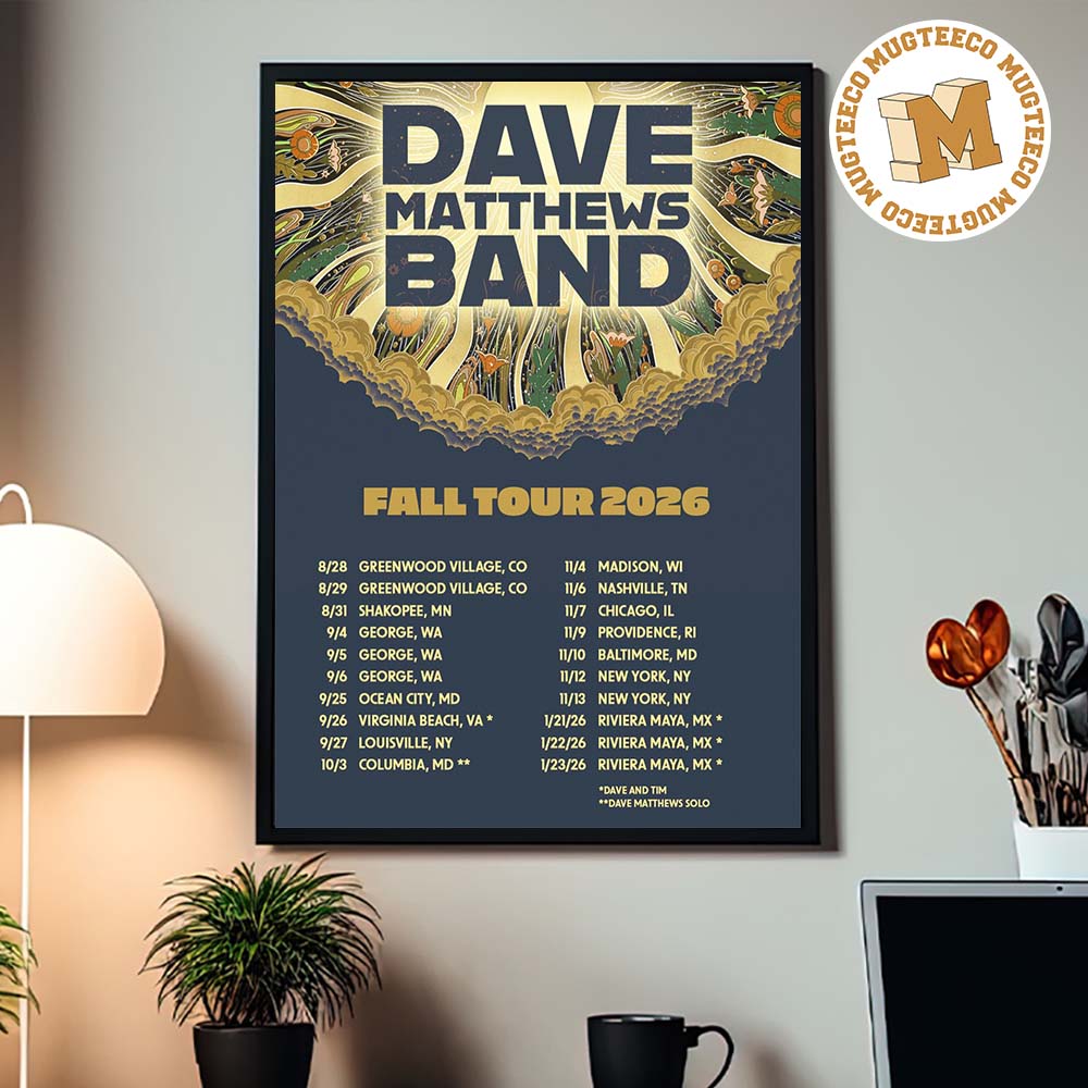 Dave Matthews Band Fall Tour 2026 Home Decor Poster Canvas Dave Matthews Band Fall Tour 2026 Home Decor Poster Canvas