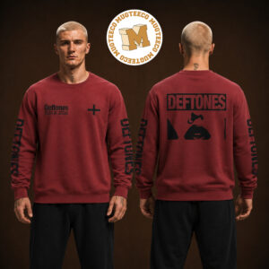 Deftones EU UK Summer 2026 Tour Two Sided Long Sleeve Burgundy Shirt