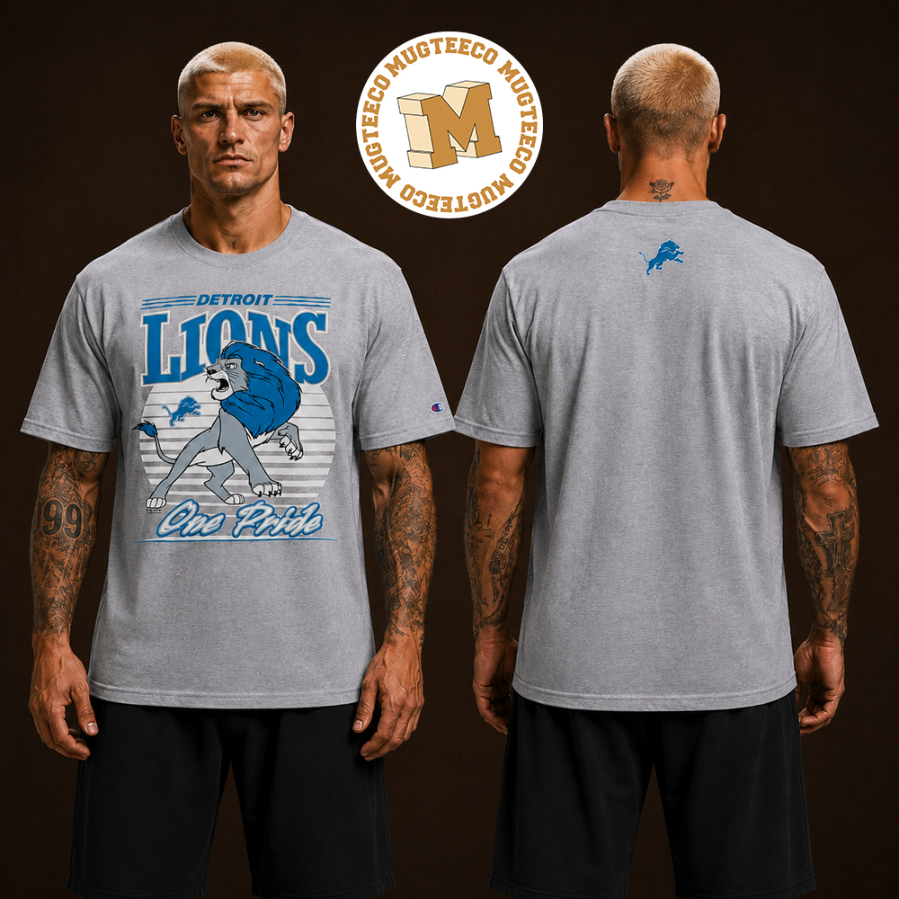 Disney x Champion NFL Simba Detroit Lions Two Sided Unisex T Shirt Disney x Champion NFL Simba Detroit Lions Two Sided Unisex T Shirt