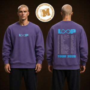 Ed Sheeran Loop Tour 2026 Merch Vintage Concert Two Sided Long Sleeve Shirt