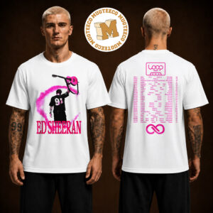 Ed Sheeran Loop Tour 2026 Pink Printed Image Two Sided Unisex T Shirt