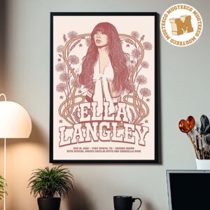 Ella Langley Austin Texas 2026 Event Poster At Moody Center On August 15 2026 With Kaitlin Butts And Gabriella Rose Home Decor Poster Canvas