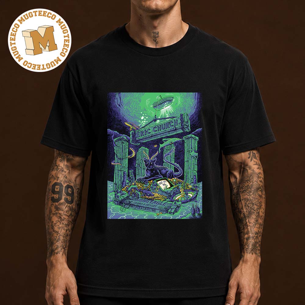 Eric Church MT Pleasant MI 2026 Event Poster At Soaring Eagle Casino And Resort On August 14 2026 Unisex T Shirt Eric Church MT Pleasant MI 2026 Event Poster At Soaring Eagle Casino And Resort On August 14 2026 Unisex T Shirt