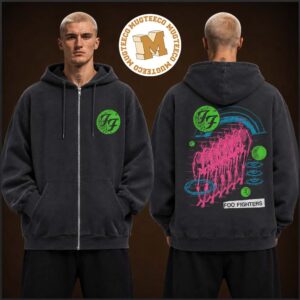 Foo Fighter Neon Skeleton Exclusive Two Sided Zip Up Hoodie Shirt