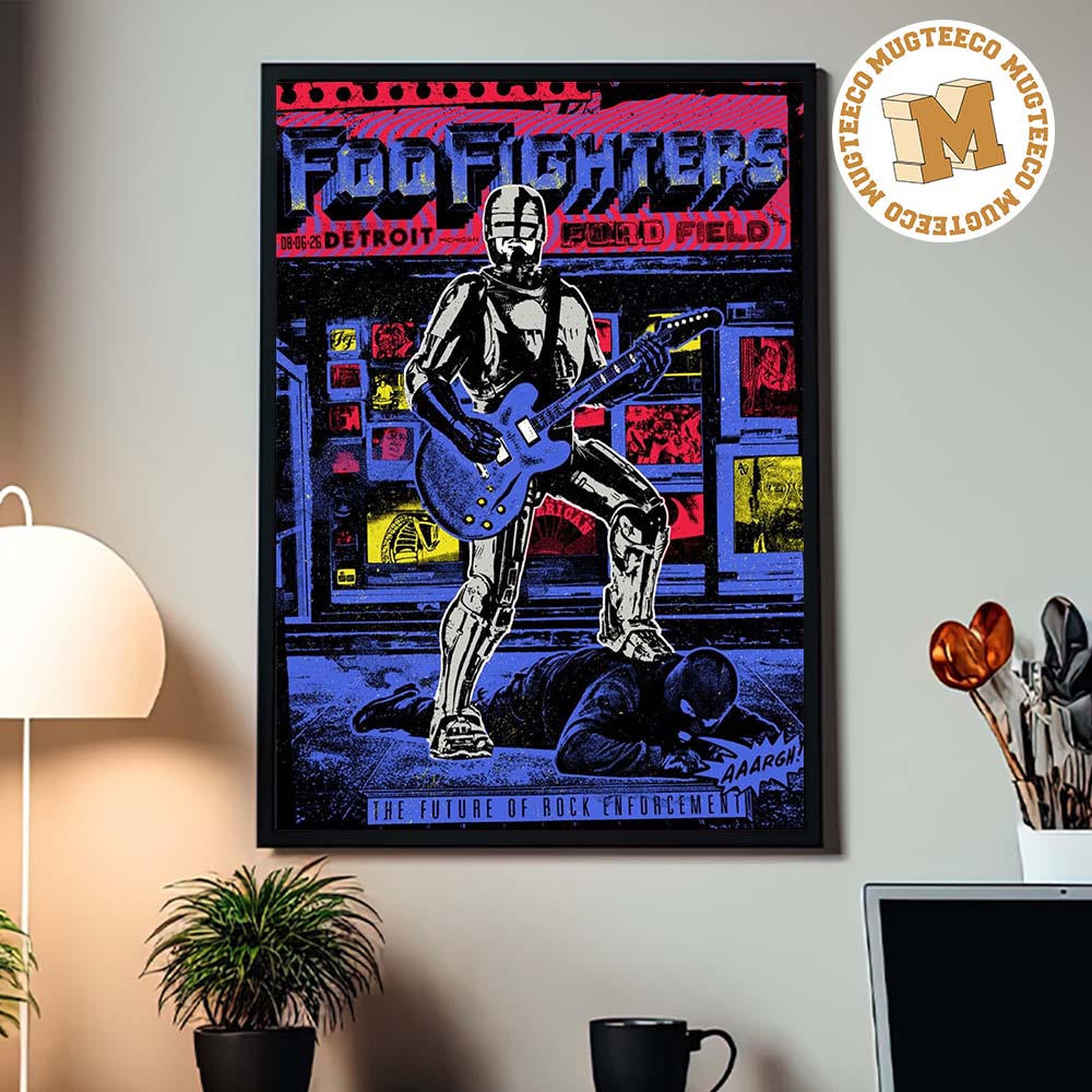Foo Fighters Detroit Michigan 2026 Event Poster At Ford Field On August 6 2026 Home Decor Poster Canvas Foo Fighters Detroit Michigan 2026 Event Poster At Ford Field On August 6 2026 Home Decor Poster Canvas