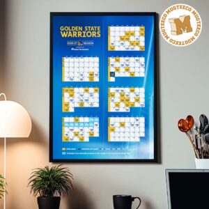 Golden State Warriors NBA 2025 2027 Schedule Home Decor Poster Canvas