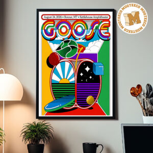 Goose Bonner MT 2026 Event Poster At Kettlehouse Amphitheater On August 24 2026 Home Decor Poster Canvas