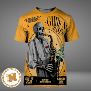 Guns N Roses Kansas City Missouri 2026 Event Poster At Morton Amphitheater On August 19 2026 All Over Print Shirt