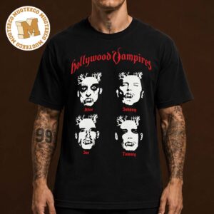 Hollywood Vampires Classic Members Graphic Unisex Black T Shirt