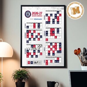 LA Clippers NBA 2026 2027 Schedule Home Decor Poster Canvas