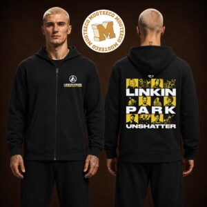 Linkin Park Unshatter Unisex Black Zip Up Hoodie