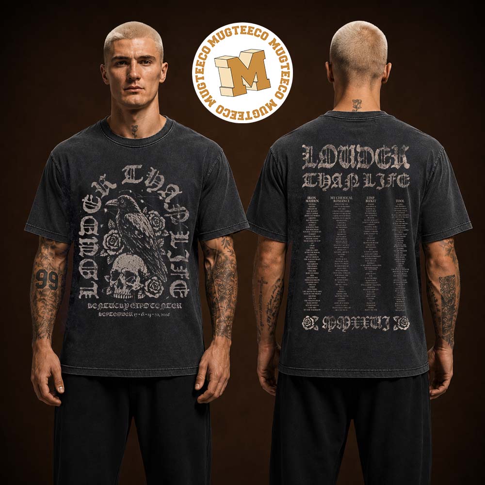 Louder Than Life Sitting Crow 2026 Two Sided Unisex T Shirt Louder Than Life Sitting Crow 2026 Two Sided Unisex T Shirt