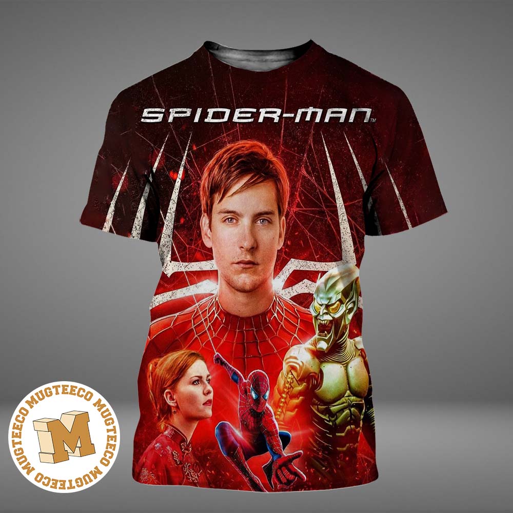Marvel Spider Man MJ Green Goblin Tobey Maguire All Over Print Shirt Marvel Spider Man MJ Green Goblin Tobey Maguire All Over Print Shirt