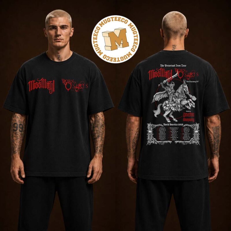 Miss May I x Born Of Osiris The Perpetual Iron Tour 2026 Two Sided Unisex T Shirt