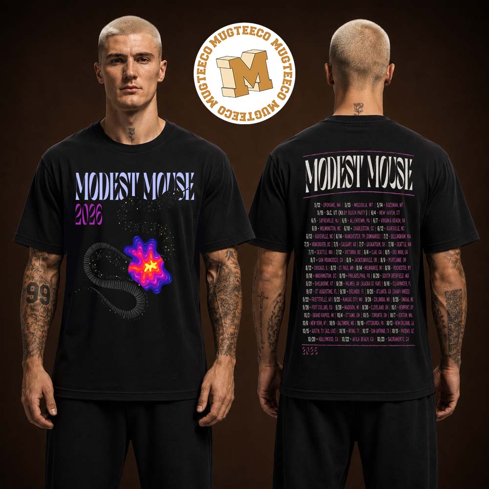 Modest Mouse An Eraser And A Maze 2026 Tour Two Sided Unisex T Shirt Modest Mouse An Eraser And A Maze 2026 Tour Two Sided Unisex T Shirt