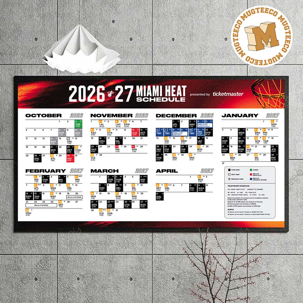 NBA Miami HEAT Full 2026 2027 Schedule Home Decor Poster Canvas NBA Miami HEAT Full 2026 2027 Schedule Home Decor Poster Canvas