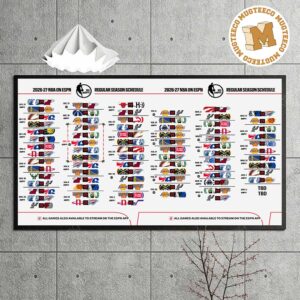 NBA The Biggest Games Of The NBA Season Regular Season Schedule NBA 2026 2027 Schedule Home Decor Poster Canvas