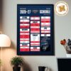 Golden State Warriors NBA 2025 2027 Schedule Home Decor Poster Canvas