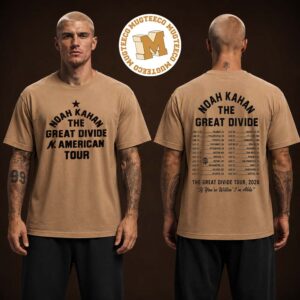 Noah Kahan Great Divide Tour 2026 Pasadena Rose Bowl Two Sided Unisex T Shirt