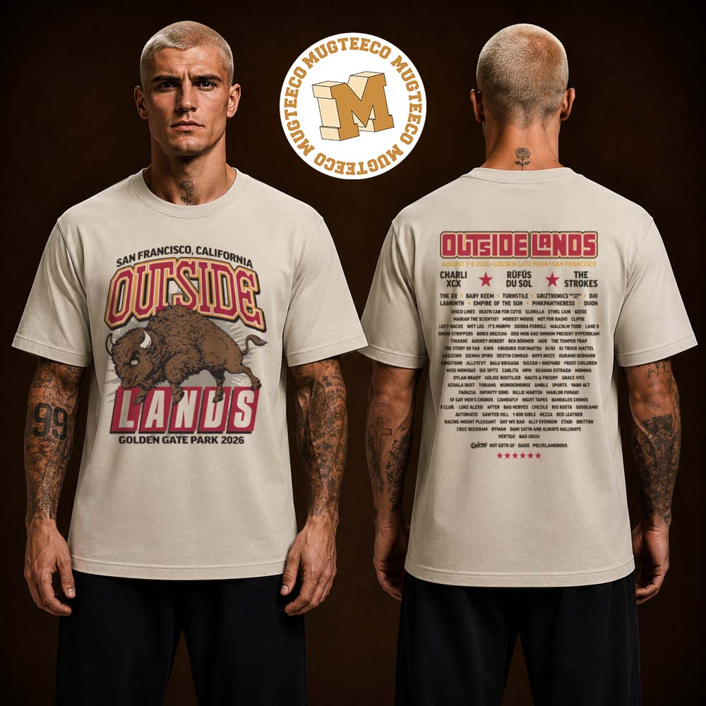 Outside Land Mascot Event Tee At Golden Gate Park On August 7 8 9 2026 Two Sided Unisex T Shirt Outside Land Mascot Event Tee At Golden Gate Park On August 7 8 9 2026 Two Sided Unisex T Shirt