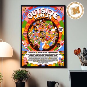 Outside Lands San Francisco 2026 Event Poster At Golden Gate Park Night 3 On August 9 2026 Home Decor Poster Canvas