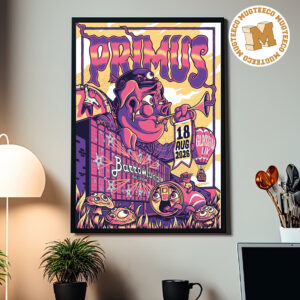 Primus Glasgow UK 2026 Event Poster At Barrow Land Ballroom On August 18 2026 Home Decor Poster Canvas