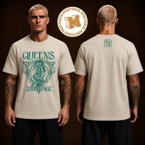 Queens Of The Stone Age Snake and Dagger Logo Two Sided Unisex T Shirt