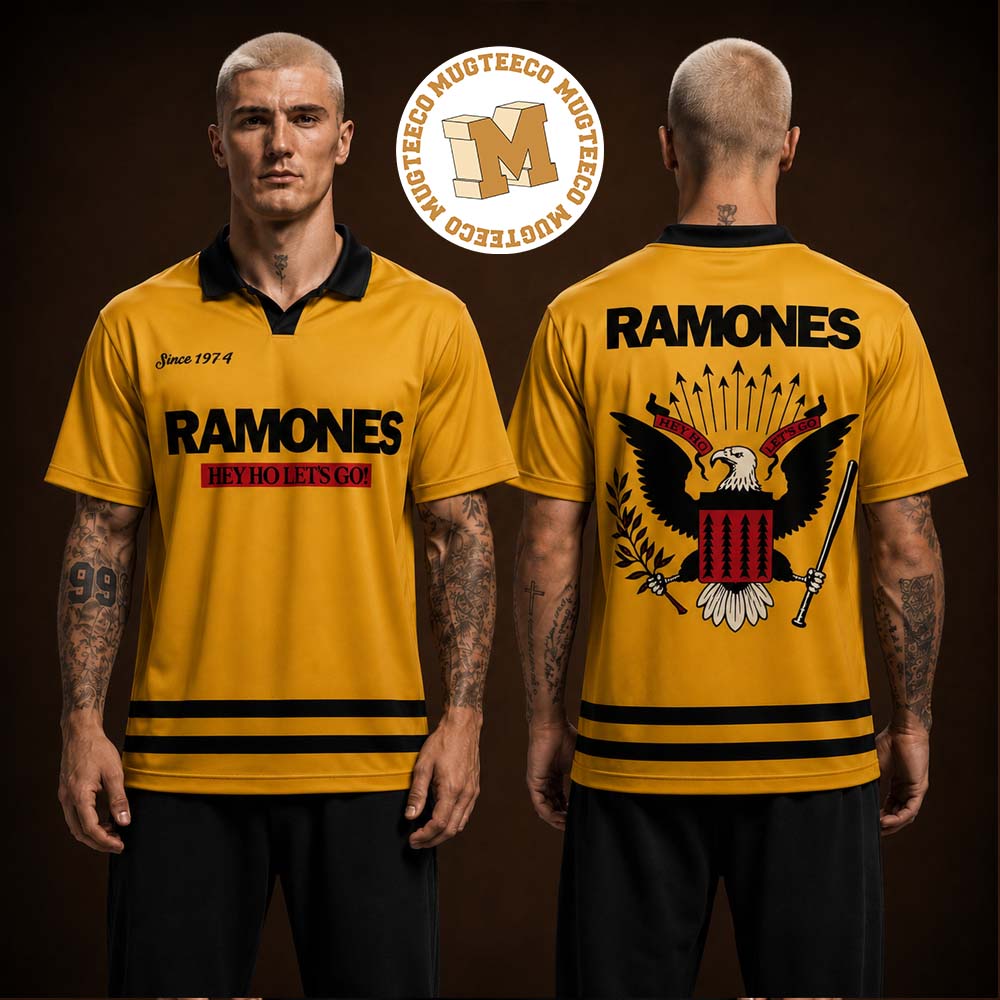 Ramones Since 1974 Blitzkrieg Bop Hey Ho Lets Go Polo Jersey Ramones Since 1974 Blitzkrieg Bop Hey Ho Lets Go Polo Jersey