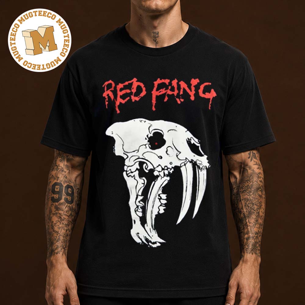 Red Fang Logo Vintage Vampire Fangs Ringer Unisex T Shirt Red Fang Logo Vintage Vampire Fangs Ringer Unisex T Shirt