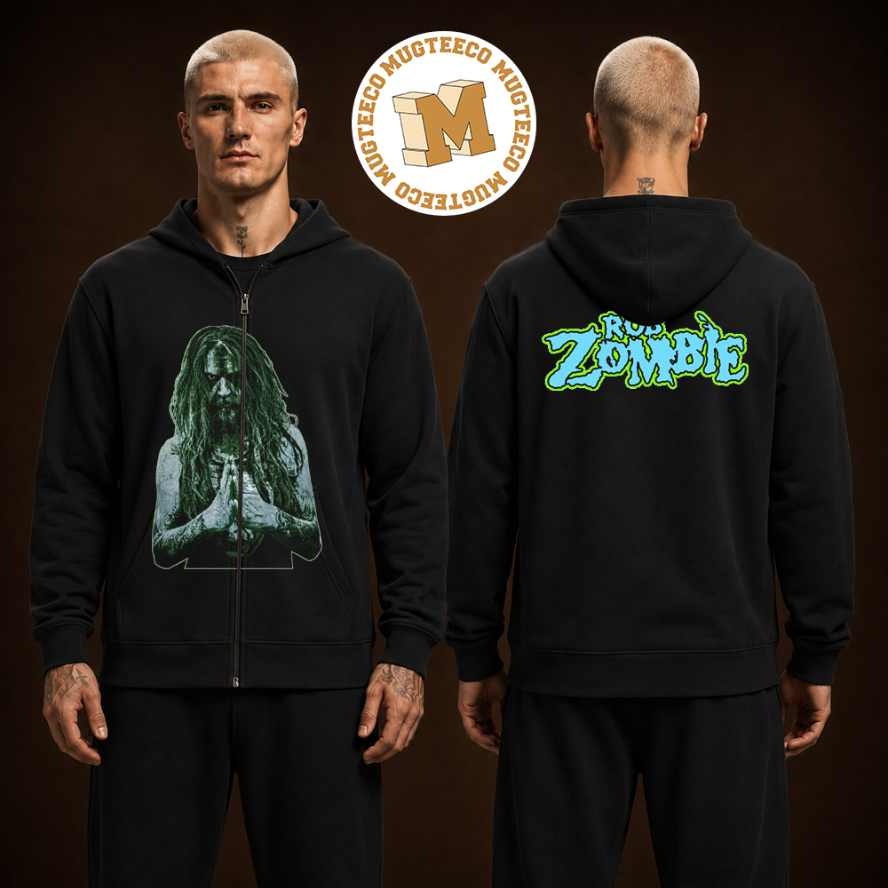 Rob Zombie Freaks On Parade 2026 Merch Zip Up Hoodie Unisex Black T Shirt Rob Zombie Freaks On Parade 2026 Merch Zip Up Hoodie Unisex Black T Shirt