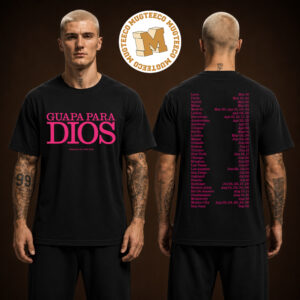 Rosalia Guapa Para Dios Tour 2026 Black Two Sided Unisex T Shirt
