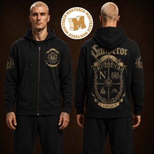 Sabaton Napoleon I Emperor Two Sided Unisex Black Zip Up Hoodie Shirt