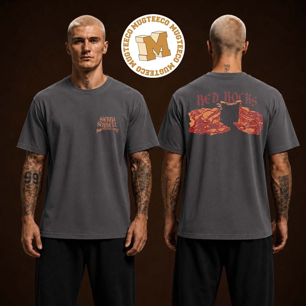 Sierra Ferrell Red Rocks Merch August 12 2026 Two Sided Unisex T Shirt Sierra Ferrell Red Rocks Merch August 12 2026 Two Sided Unisex T Shirt